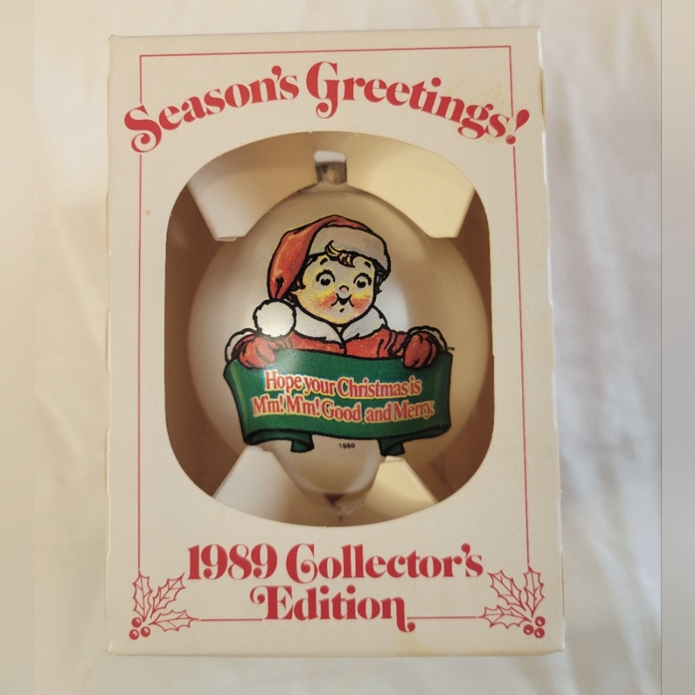 NEW Campbell Kids 1989 Collectible Ornament